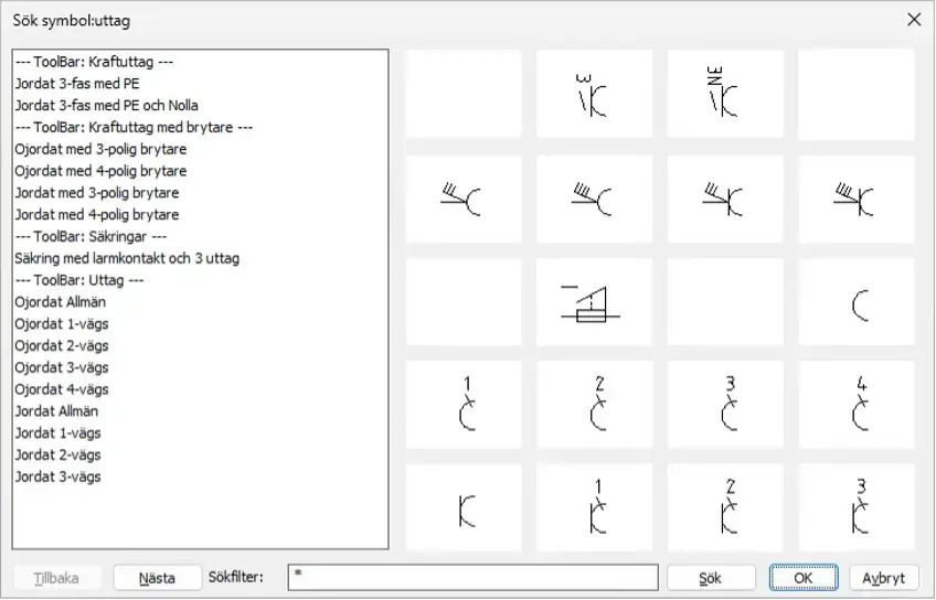 ELPROCAD Plan Sok symbol